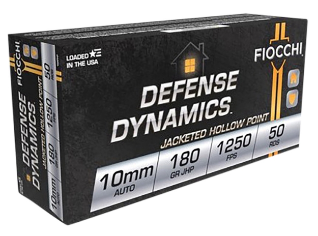 Picture of Fiocchi Defense Dynamics 10Mm Auto 180 Gr Jacketed Hollow Point (Jhp) 50 Per Box/ 10 Cs 