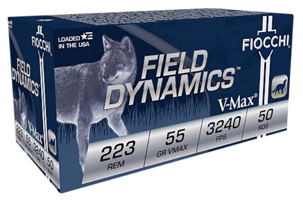 Picture of Fiocchi Field Dynamics V-Max 223 Rem 55 Gr Hornady V-Max (Vmx) 50 Per Box/ 20 Cs 