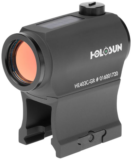 Picture of Holosun He403c-Gr Black Anodized 1X 20Mm 20Mm Tube 2 Moa Green Dot Reticle 2 Moa Dot Carbine/Rifle 