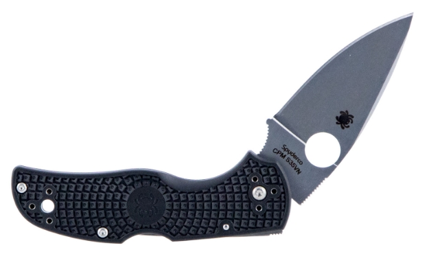 Picture of Spyderco Native 5 Lightweight 2.95" Folding Spear Point Plain Cpm S35vn Ss Blade Black Bi-Directional Texturing Frn Handle Includes Pocket Clip 