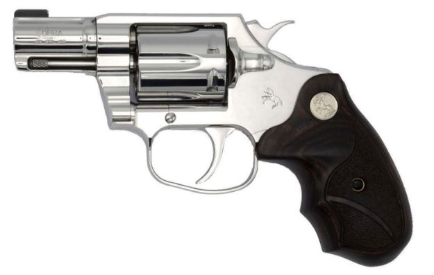 Picture of Colt Mfg Cobra Bright 38 Special +P Caliber With 2" Barrel, 6Rd Capacity Cylinder, Overall Mirror Polished Finish Stainless Steel & Black Polymer Grip 