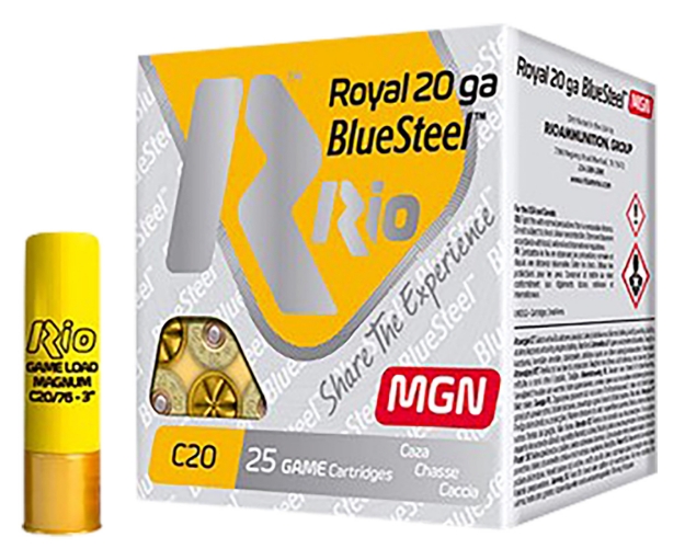 Picture of Rio Ammunition Bluesteel Royal 20 Gauge 3" 1 Oz 2 Shot 25 Per Box/ 10 Cs 