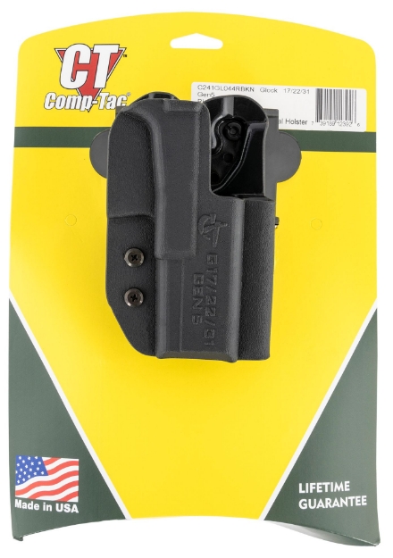 Picture of Comp-Tac International Owb Black Kydex Belt Slide/Paddle Compatible W/ Glock 17 Gen5 Belt 1.50" - 2.25" Wide Right Hand 