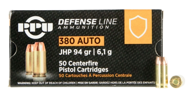 Picture of Ppu Defense Handgun 380 Acp 94 Gr Jacketed Hollow Point (Jhp) 50 Per Box/ 20 Cs 