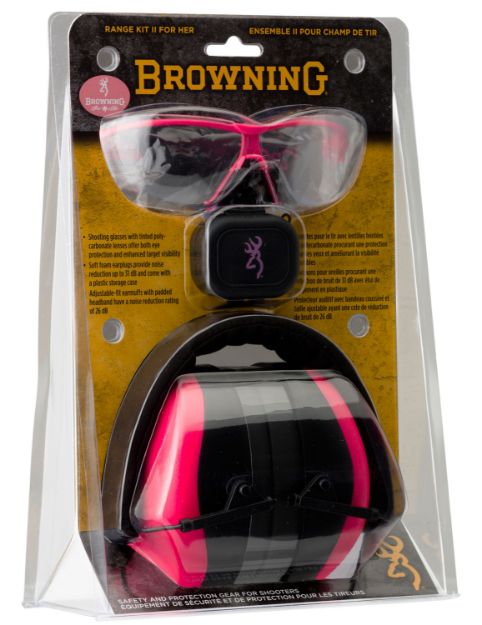 Picture of Browning Range Kit Foam Plastic With Foam 27 Db 36 Db Over The Head Orange Pink/Black Women 