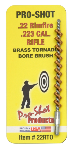 Picture of Pro-Shot Tornado Bore Brush 5.56Mm/22/223 Cal Rifle #8-32 Thread Brass Spiral Wound Loop 