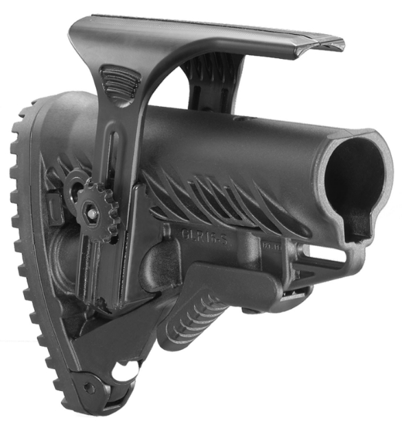 Picture of Fab Defense Glr-16 Adjustable Cheekrest & Anti-Rattle Mechanism Matte Black Synthetic For Ar-Platform, M4 