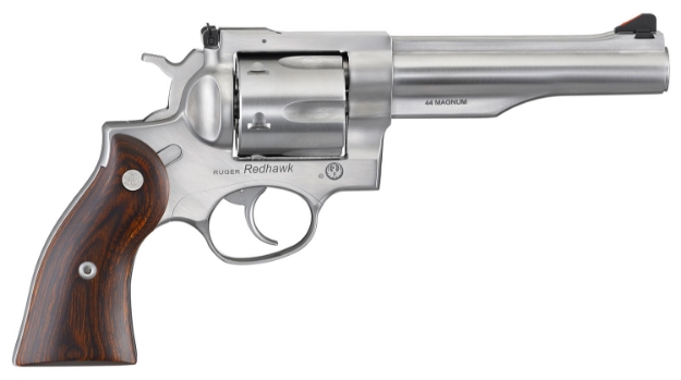 Picture of Ruger Redhawk 44 Rem Mag 5.50" Barrel 6Rd Triple-Locking Cylinder, Satin Stainless Steel, Hardwood Grip, Transfer Bar Safety 