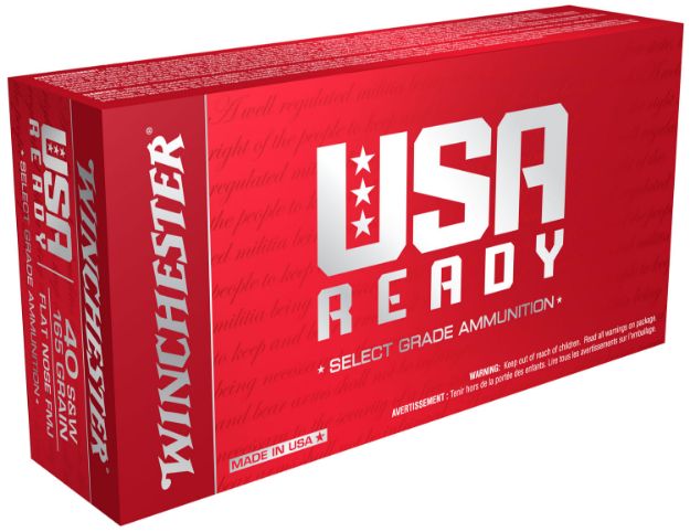 Picture of Winchester Ammo Usa Ready 40 S&W 165 Gr Full Metal Jacket Flat Nose (Fmjfn) 50 Per Box/ 10 Cs 