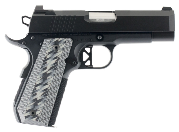 Picture of Dan Wesson Epc 45 Acp 8+1 4" Bull Barrel, Forged Aluminum Bobtail Frame W/Beavertail, Serrated Stainless Steel Slide, Black Duty Finish, Black/Gray Tapered G10 Grip, Includes 2 Magazines 