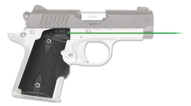 Picture of Crimson Trace Lg409g Lasergrips 5Mw Green Laser With 532Nm Wavelength & Black Finish For 9Mm Luger Kimber Micro 