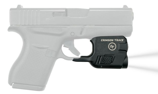 Picture of Crimson Trace Ltg773 Lightguard Matte Black Polymer Compatible W/Glock 4243/43X/48 Handgun 110 Lumens White Led Bulb 