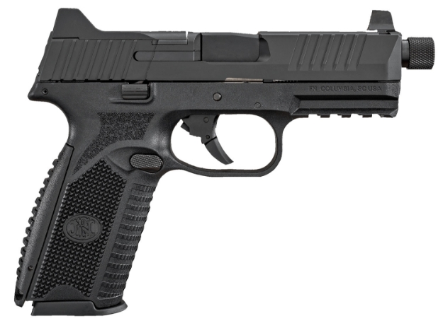 Picture of Fn 509 Tactical 9Mm Luger 4.50" Threaded Barrel 17+1 Or 24+1, Matte Black Polymer Frame With Mounting Rail, Optic Cut Matte Black Stainless Steel Slide, No Manual Safety, Optics Ready 