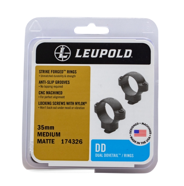 Picture of Leupold Dual Dovetail Scope Ring Set Medium 35Mm Tube Matte Black Steel 