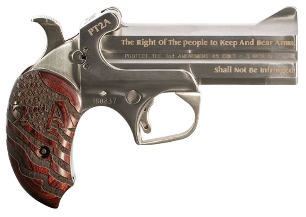Picture of Bond Arms Protect The 2Nd Amendment Derringer Single 45 Colt (Lc)/410 Gauge 4.25" 2 Round Stainless Steel 