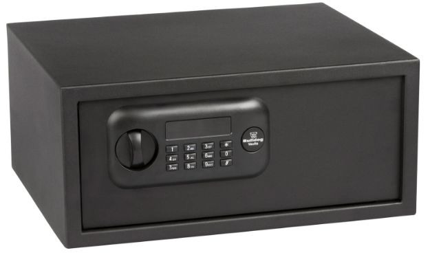 Picture of Bulldog Digital Laptop Vault Standard Keypad/Key Entry Black Powder Coat Steel 17" X 14.50" X 7.70" 