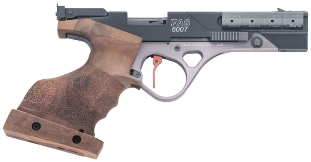 Picture of Chiappa Firearms Fas 6007 22 Lr 5+1 5.63" Black Anodized Aluminum Slide, Grey Anodized Steel Frame Walnut Grip 