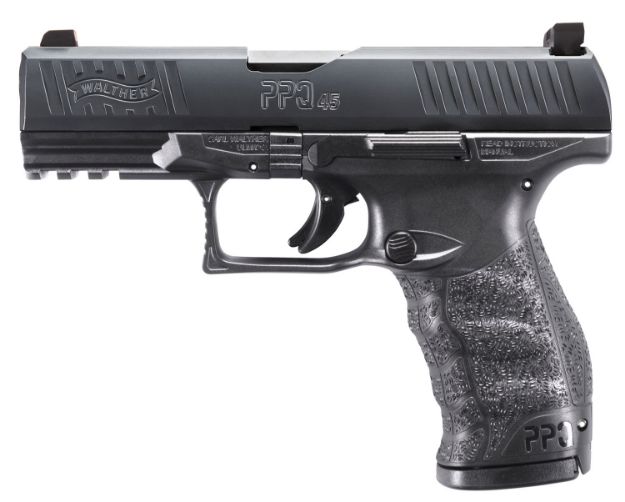 Picture of Walther Arms Ppq M2 45 Acp 4.25" 12+1 Black Black Steel Slide Black Interchangeable Backstrap Grip 