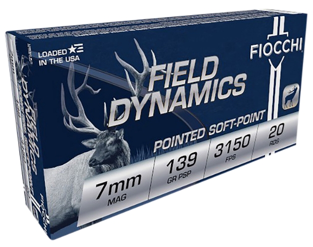 Picture of Fiocchi Field Dynamics Hunting 7Mm Rem Mag 139 Gr Pointed Soft Point (Psp) 20 Per Box/ 10 Cs 