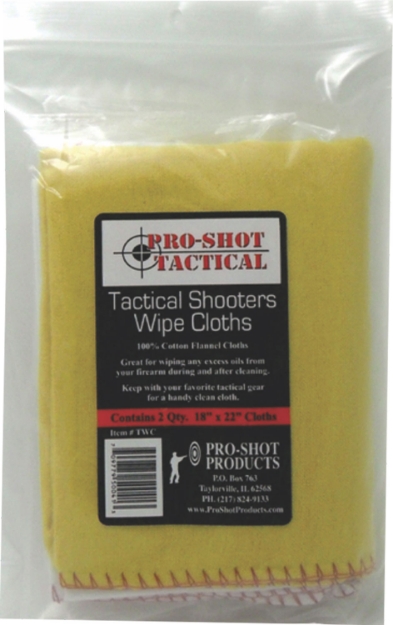 Picture of Pro-Shot Tactical Shooter's Wipe Cloths Cotton Flannel 2 Per Pkg 