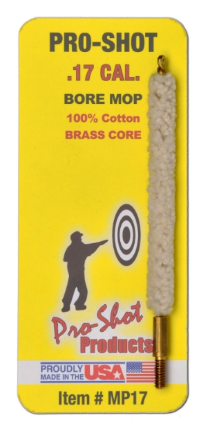 Picture of Pro-Shot Bore Mop 17 Cal Rifle 5-40" Thread Brass Core 