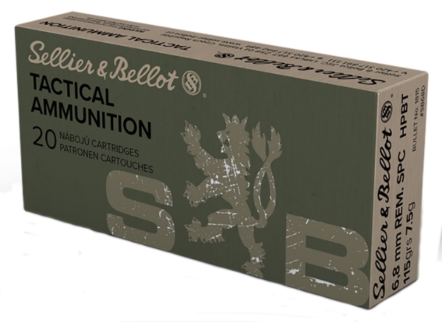 Picture of Sellier & Bellot Rifle 6.8Mm Rem Spc 115 Gr 2477 Fps Hollow Point Boat-Tail (Hpbt) 20 Bx/30 Cs 