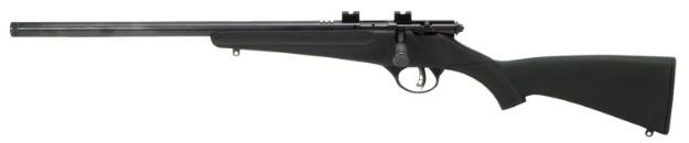 Picture of Savage Arms Rascal Flv-Sr 22 Short Caliber With 1Rd Capacity, 16.12" Threaded Barrel, Matte Blued Metal Finish & Matte Black Synthetic Stock Left Hand (Youth) 