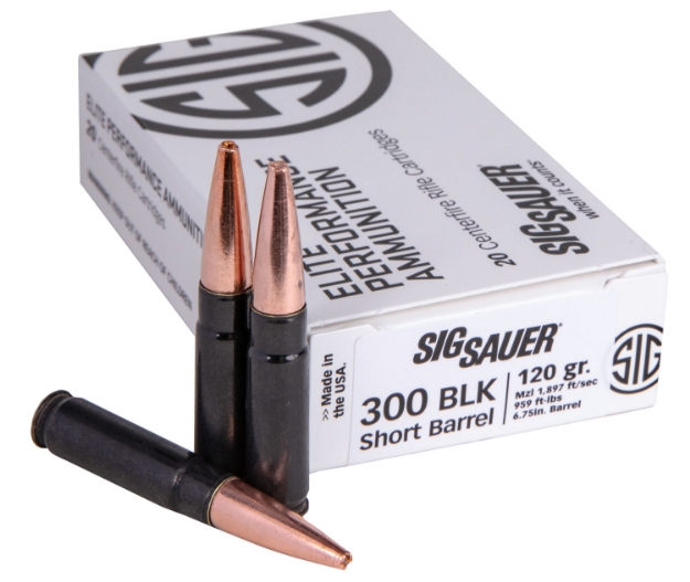 Picture of Sig Sauer Elite Performance 300 Blackout 120 Gr 1897 Fps Copper Solid 20 Bx/10 Cs 