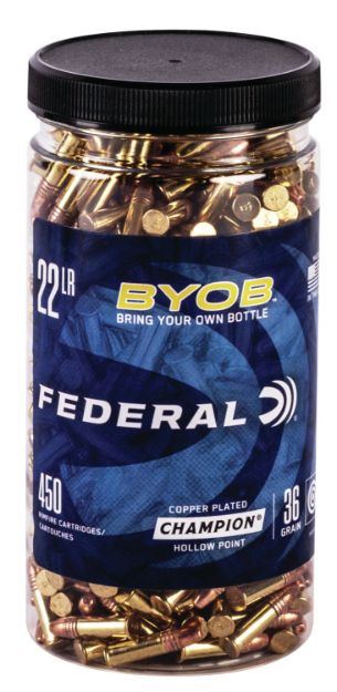 Picture of Federal Champion Training Byob 22 Lr 36 Gr Copper Plated Hollow Point (Cphp) 450 Per Box/ 8 Cs 