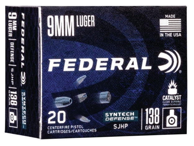 Picture of Federal Syntech Defense 9Mm Luger 138 Gr Segmented Jacketed Hollow Point (Sjhp) 20 Per Box/ 10 Cs 