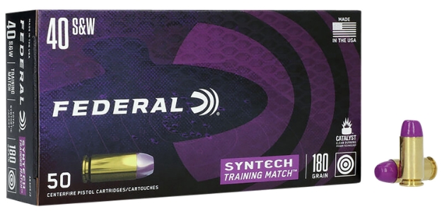 Picture of Federal Syntech Training Match Training Match 40 S&W 180 Gr Total Syntech Jacket Flat Nose (Tsf) 50 Per Box/ 10 Cs 