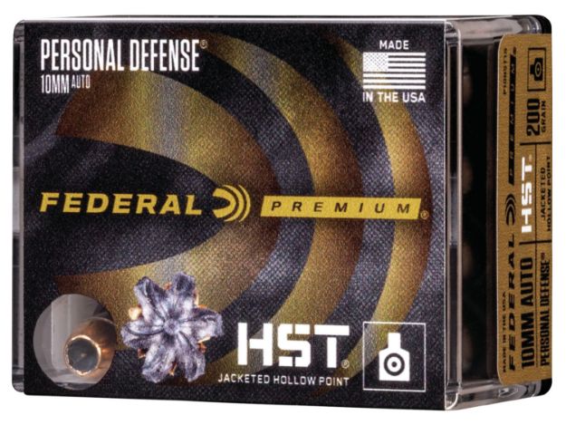 Picture of Federal Premium Personal Defense 10Mm Auto 200 Gr Hst Jacketed Hollow Point 20 Per Box/10 Cs 