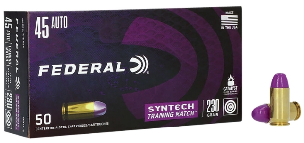 Picture of Federal Syntech Training Match Training Match 45 Acp 230 Gr Total Syntech Jacket Flat Nose (Tsf) 50 Per Box/ 10 Cs 