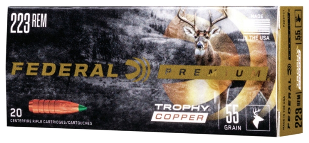 Picture of Federal Premium 223 Rem 55 Gr Trophy Copper (Tc) 20 Per Box/ 10 Cs 