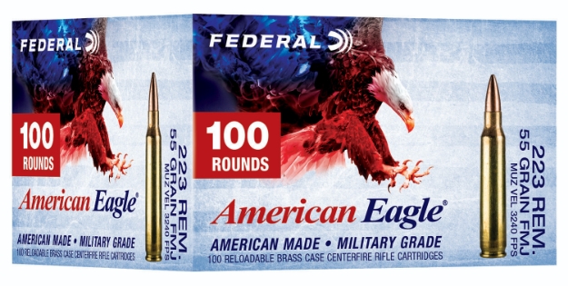 Picture of Federal American Eagle 223 Rem 55 Gr Full Metal Jacket (Fmj) 100 Per Box/ 5 Cs 