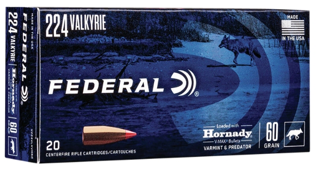 Picture of Federal Federal Varmint & Predator 224 Valkyrie 60 Gr Hornady V-Max (Vmx) 20 Per Box/ 10 Cs 