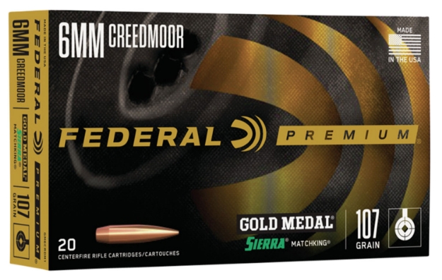 Picture of Federal Premium Gold Medal 6Mm Creedmoor 107 Gr Sierra Matchking Bthp 20 Per Box/ 10 Cs 