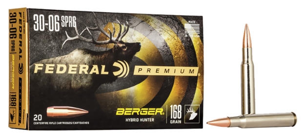 Picture of Federal Premium 30-06 Springfield 168 Gr Berger Hybrid Hunter 20 Per Box/ 10 Cs 