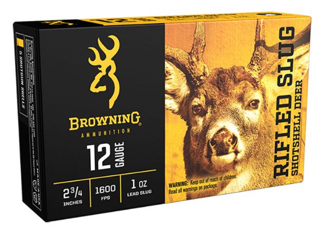 Picture of Browning Ammo Shotshell Deer 12 Gauge 2.75" 1 Oz Rifled Slug Shot 5 Per Box/ 20 Cs 