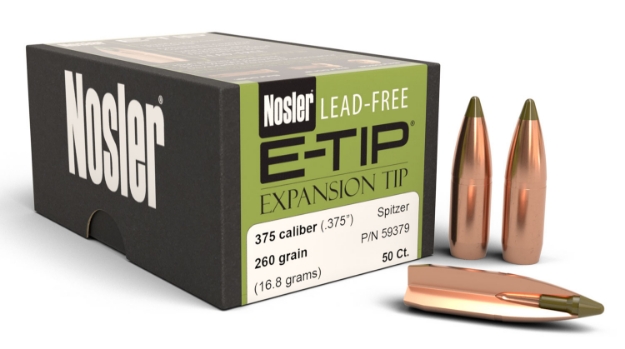 Picture of Nosler E-Tip Hunting 375 Cal 260 Gr Spitzer Boat-Tail (Sbt) 50 Per Box 