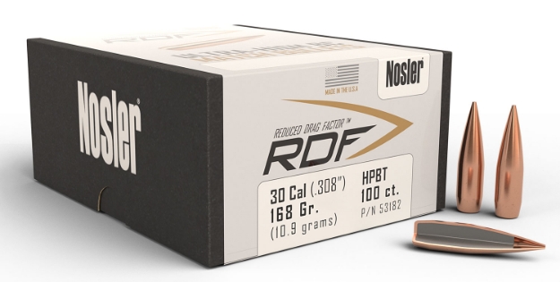 Picture of Nosler Rdf Match 30 Cal .308 168 Gr Hollow Point Boat-Tail (Hpbt) 100 Per Box 