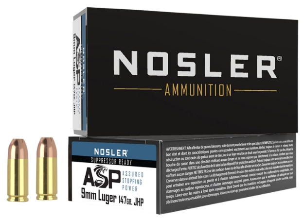 Picture of Nosler Assured Stopping Power Handgun 9Mm Luger 147 Gr Jacketed Hollow Point (Jhp) 50 Per Box/ 10 Cs 