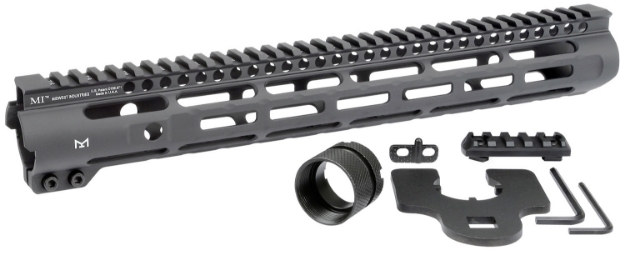 Picture of Midwest Industries Inc Slimline Ar-15 6061 Aluminum Black Hard Coat Anodized 14" 