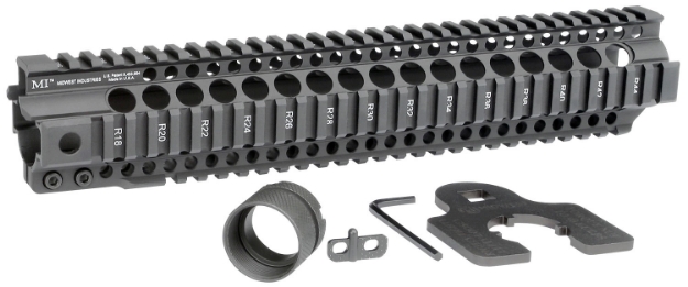 Picture of Midwest Industries Inc T-Series Ar-15 6061 Aluminum Black Hard Coat Anodized 12.625" 