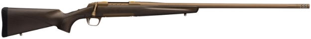 Picture of Browning X-Bolt Pro Long Range Burnt Bronze 30 Nosler 3+1 26" Fluted Heavy Barrel With Muzzle Brake, Spiral Fluted Bolt, Burnt Bronze Cerakote, Textured Grip Paneled Carbon Fiber Stock 