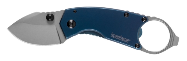 Picture of Kershaw Antic 1.70" Folding Drop Point Plain Bead Blasted 8Cr13mov Ss Blade Blue Pvd Stainless Steel Handle Includes Pocket Clip 