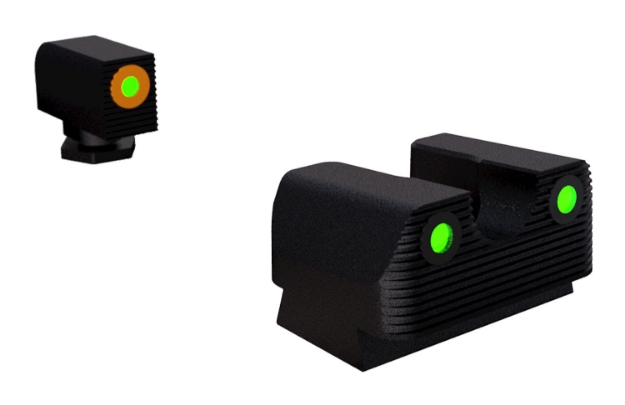 Picture of Rival Arms Night Sights For G42/G43/G48 Black | Green Tritium Orange Ring Front Sight Green Tritium Black Ring Rear Sight 