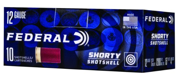 Picture of Federal Shorty Mini 12 Gauge 1.75" 15 Pellets 15/16 Oz 4 Buck Shot 10 Per Box/ 10 Cs 