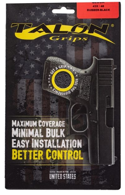 Picture of Talon Grips Adhesive Grip Textured Black Rubber For Glock 43X, 48 