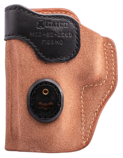 Picture of Galco Scout 3.0 Iwb Natural/Black Leather Uniclip/Stealth Clip Fits Glock 19 Gen1-5/19X/23 Gen2-5 Ambidextrous 